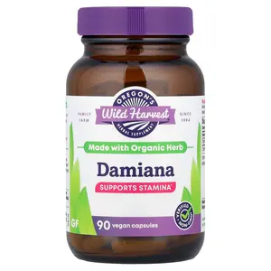 Oregon's Wild Harvest Damiana, 90 Vegan Capsules (375 mg per Capsule)