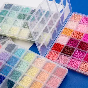 John Bead 12500pcs Assorted 8/0 Glass Seed Beads Round Bead Box Jewelry Making Kit for DIY Crafts in Multicolors