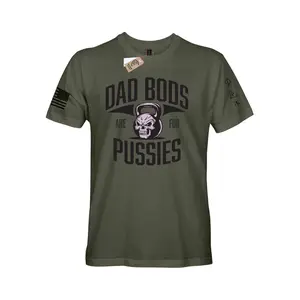 Attack the Game Dad Bods Are For Puzzies Gym T-Shirt - Eco-Friendly, Soft Organic Cotton, Breathable & Durable Fabric