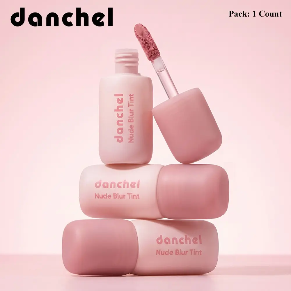 Danchel Nude Blur Lip Tint, Velvet Matte Finish, 2-in-1 Lip & Cheek Tint, Long-Lasting & Smudge-Proof, Lightweight & Non-Sticky, Smooth Application, Available in 10 Shades, Daily Makeup Product