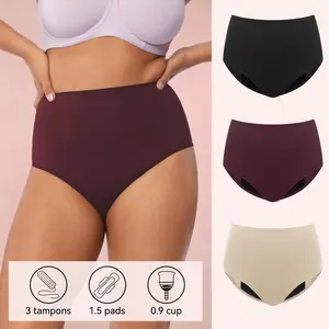 LeakLock High-Rise Period Brief Underwear Comfort Women Panties Basic Womenswear