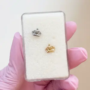 Titanium Crown Nose Ring/ Labret
