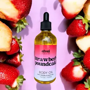 Strawberry Poundcake Body Oil with Comforting Body Care Benefits