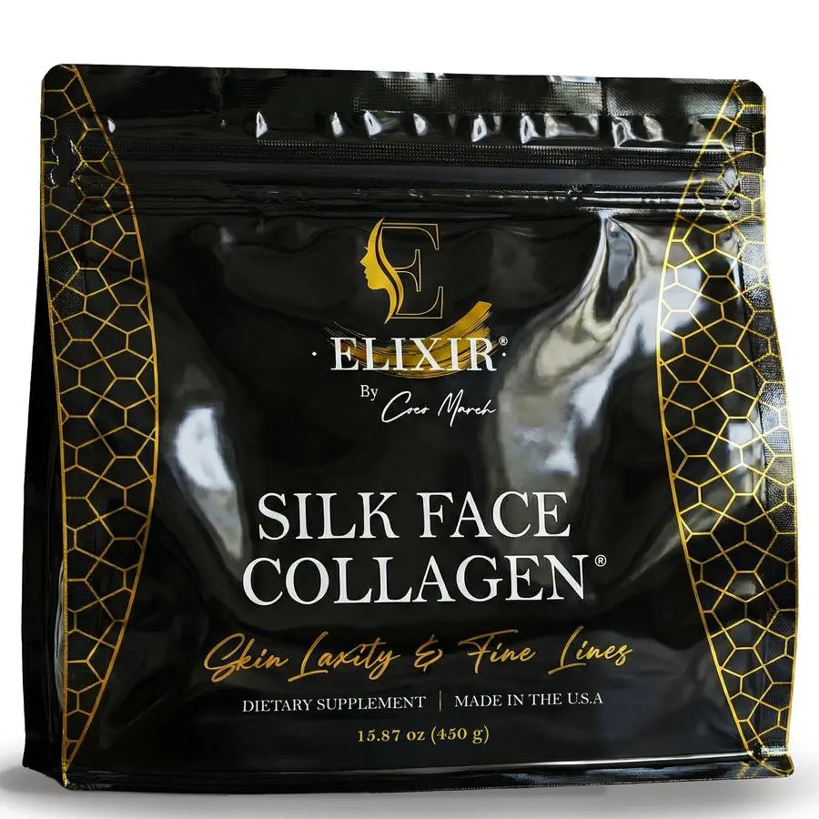Coco March - SILK FACE COLLAGEN® POWDER  – Supports Skin Elasticity and Smooth Appearance – 14g Protein – 15.87 oz (450g)