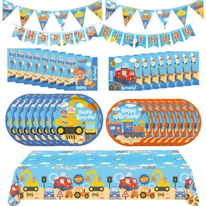 Blippi Birthday Party Supplies Vehicle Complete Set for 16 Guests