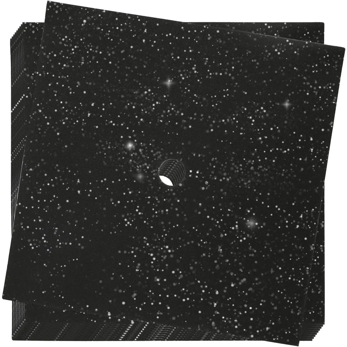 10 Pieces Black Glitter Blank Graduation Cap Topper Decorations for Festive & Party Supplies