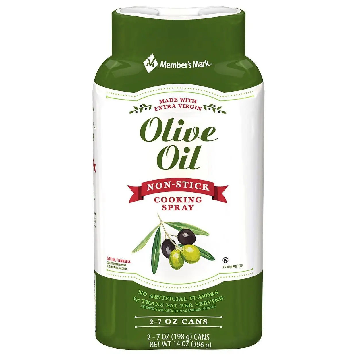 Member's Mark Olive Oil Cooking Spray, 7 oz., 2-Pack – Non-Stick Spray Made with Extra Virgin Olive Oil, No Artificial Flavors