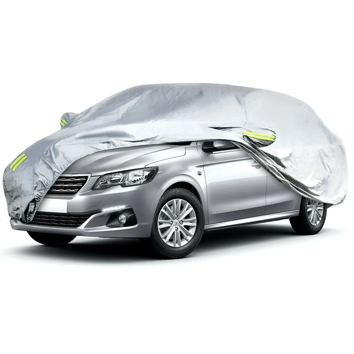 Car Cover with Zipper, Full Car Covers Waterproof/UV Protection/Snowproof/Dustproof, Universal Car Cover (Fit Sedan-Length 178''*69''*60'')