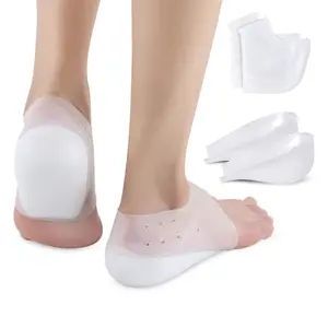 Silicone 2.5CM Gel Heel Protectors Invisible Shoe Insole (Silicone case plues gel pad) Height Increase Insoles ~2.5cm (subject to body weight)