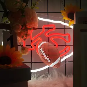  Football Neon Signs for Team Logo Light,Neon Signs for Man Cave