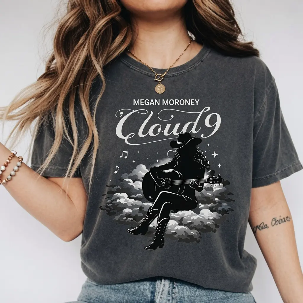 Megan Moroney Cloud 9 Merch Tee Shirt Megan Moroney Cloud Nine Tour Merch Fan Appare HG