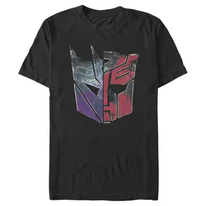 Men's Transformers Split Bot Logo T-Shirt