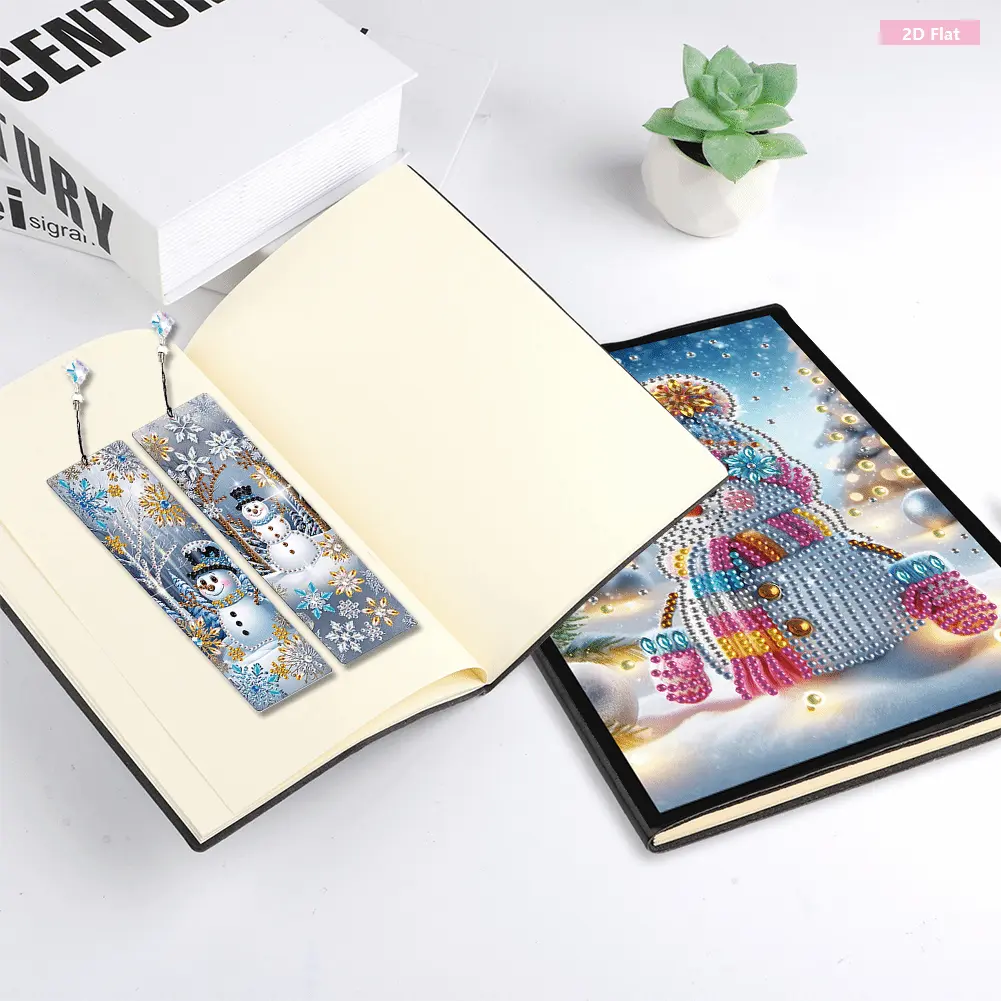 A5 5D DIY Diamond Art Painting Manual Notebook Kit (210x145x10mm) with Resin Gems, Partial Shapes, 1 Set x Bookmarks, Crystal Pendant - Relaxing Digital Escape Adult Gift (Toys & Hobbies, DIY Needlework)