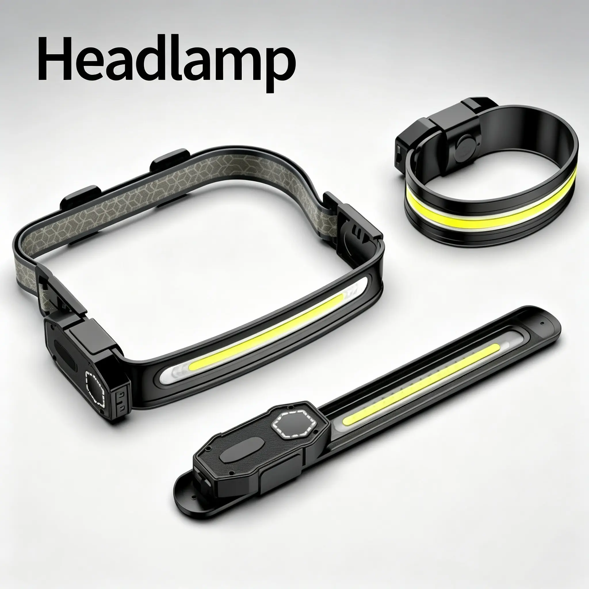 Bright Lightweight Rechargeable Head Light, Motion-Activated Waterproof Torch for Outdoor Use