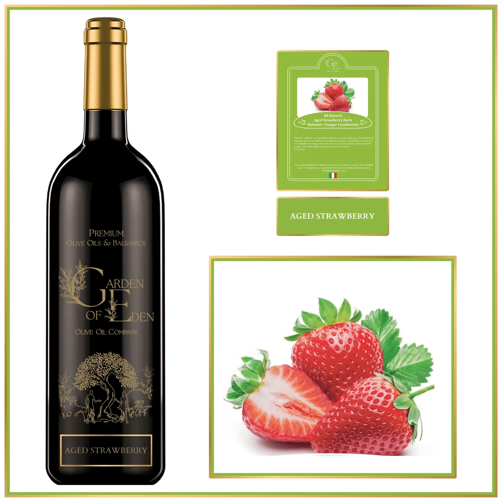 Aged Strawberry Dark Balsamic Vinegar
