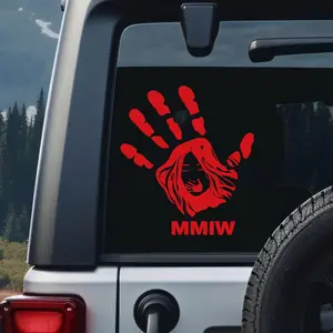 MMIW Awareness Red Hand Decal Sticker Pack, Native American Support UV Sticker, Indigenous Women Awareness Vinyl Sticker, Car Laptop Water Bottle Sticker