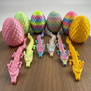 SleekHush 12-Piece Dragon Egg Set 3D Printed Multicolor Dragon Eggs & Dragons Decorative Figurines for Home Desk Easter Valentine's Day New Year