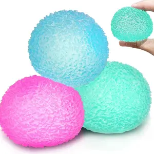 4-Color Venting Fuzz Ball Squishy, Slow Rebound Sensory Fidgets, Calming Stress Ball for Anxiety Relief, Indoor Recreation Gifts for Adults & Kids