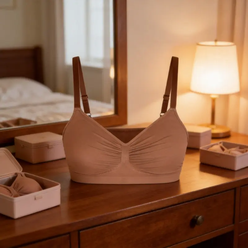 2026 new plus size thin underwear for women without steel rings, gathering and anti sagging comfortable bra Bralette Seamless Bralette