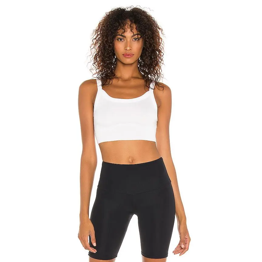 Free People X FP Movement Riding High Crop Tank in White