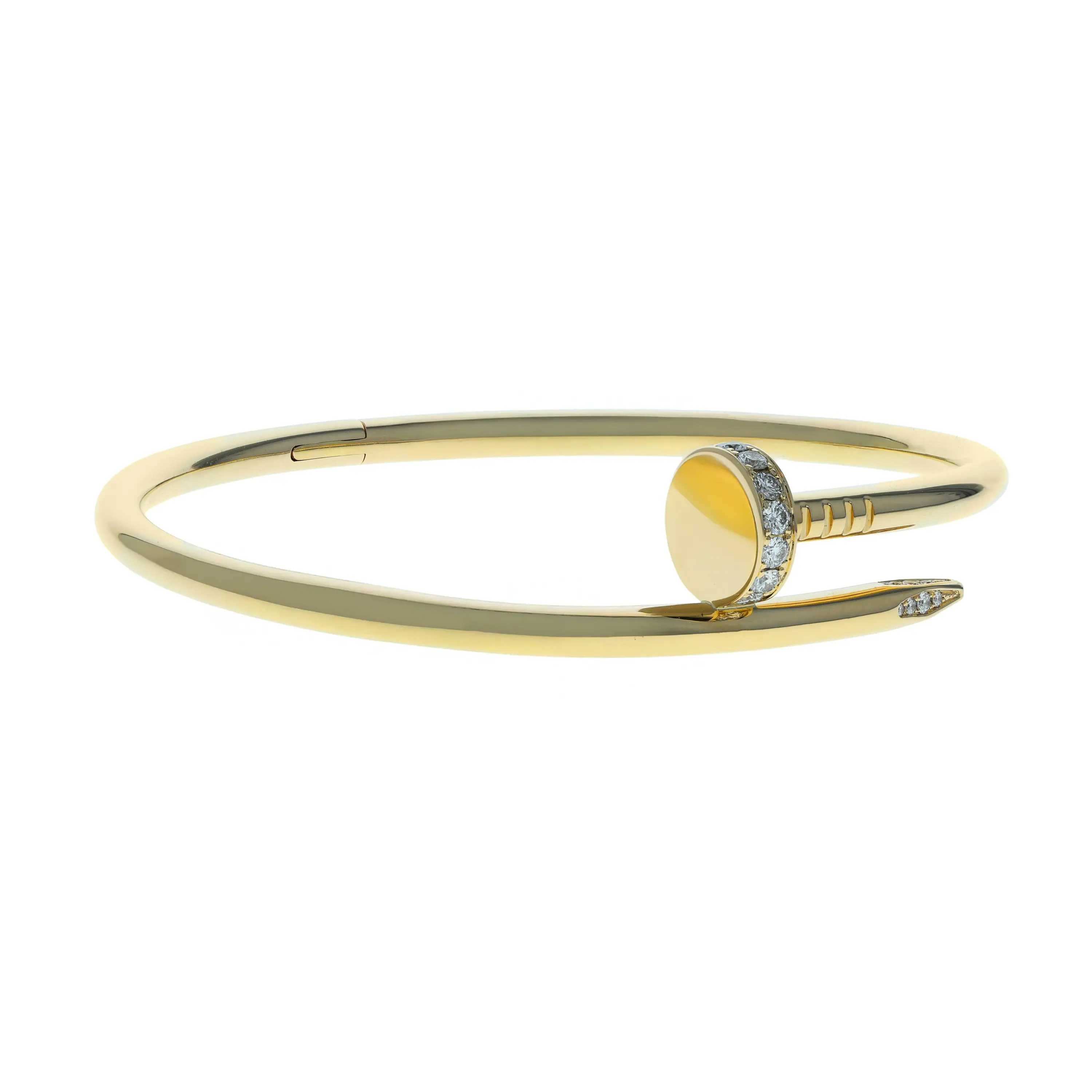 Pre-owned Cartier Juste Un Clou Bangle Bracelet Size 18