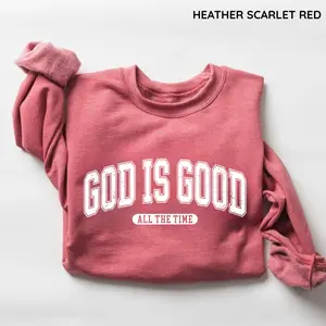 Retro Christian Sweatshirt, God Is Good All The Time, Christian Christmas Shirt, Faith Sweatshirt