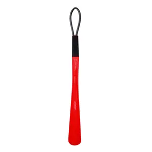 Durable Abs Plastic Shoe Horn with Rubber Ring Grip, Thickened Design for Easy Slip-On Shoes, Ideal for Home & Hotel Use