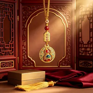 Taoist gourd pendant for absorbing positive energy and stabilizing one’s aura