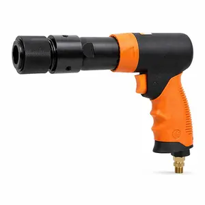 190mm Long Barrel Pneumatic Air Hammer Power Tool with Quick-Change Chisel Retainer and 4-Piece Chisels Set, Hand Tool for Hardware Projects Heavy Duty