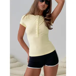 Torina Button Up Top Lemon