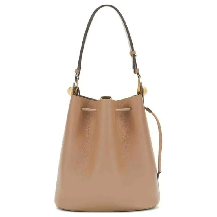 Furla Women's Desert Tan Calfskin Leather Shoulder Bag with Gold Hardware