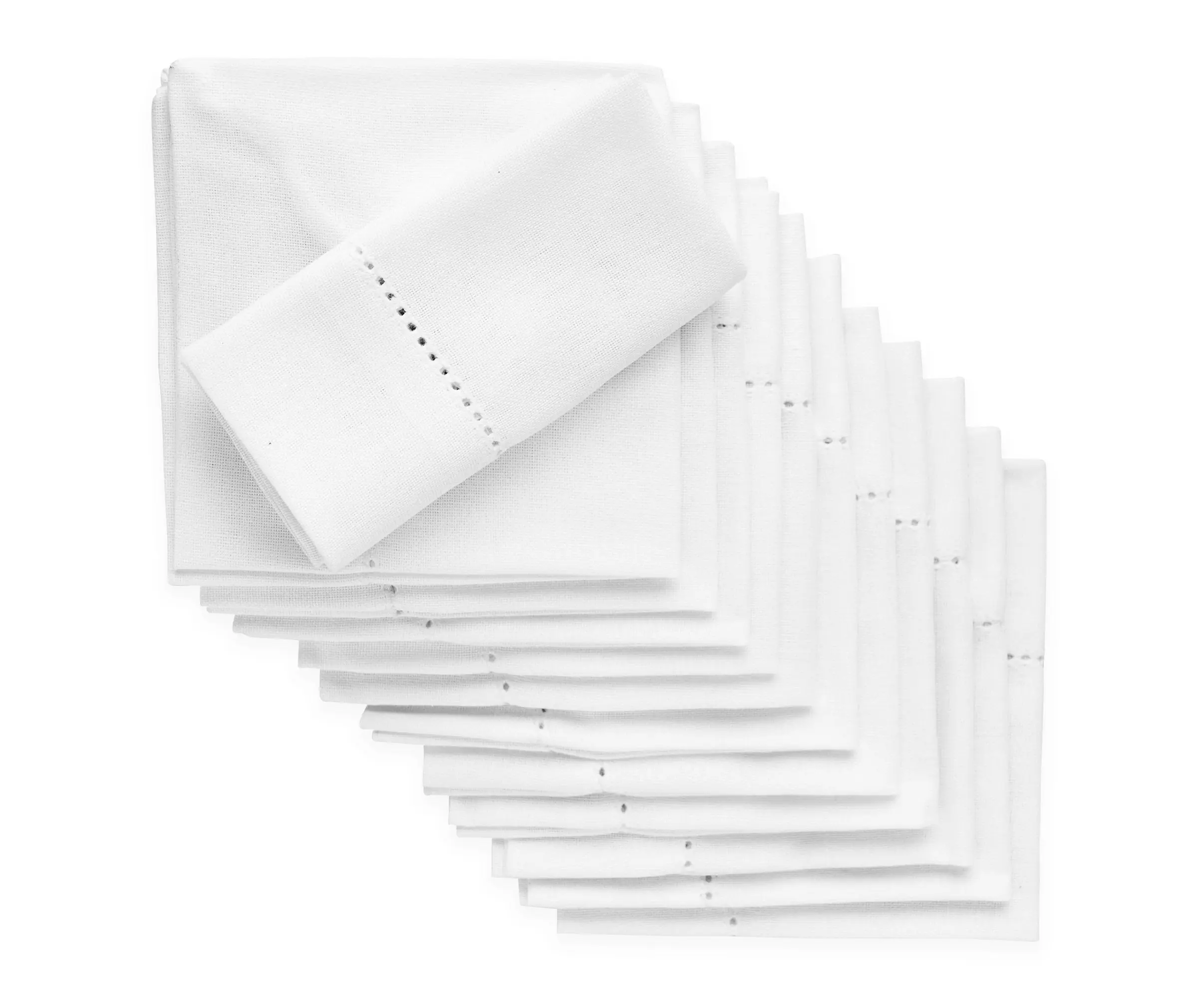White Cocktail Napkins - 10 Inch Napkins