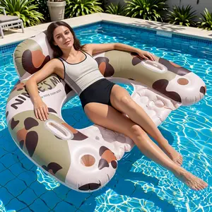 Inflatable Tanning Pool Lounge Float With Cup Holder,Pool Floats Adult with Pillow,3 in 1 Suntan Tub Raft Floatie,inflatable Sofa,Inflatable floating bed,Summervibes