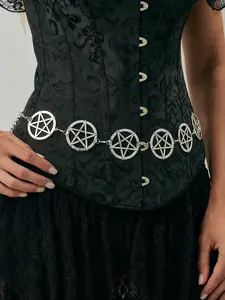 Women's Hollow Out Star Chain Design Belt, Bohemian Style Unique Accessory for Holidays & Daily Wear, Perfect Addition to Your Boho Wardrobe