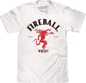 Fireball Whisky Dragon Logo T-Shirt - White