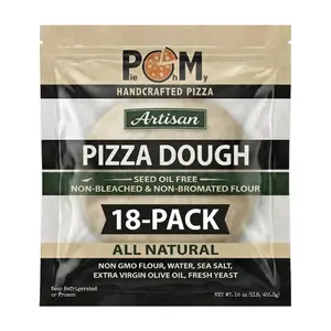 Fresh Neopolitan Pizza Dough 18 Pack (16 oz Each) All Natural Ingredients – NON-GMO, NON-Bleached, NON-Bromated Flour – Made in NJ