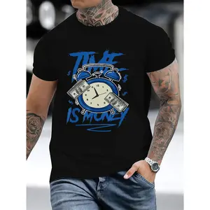 Time is Money Digitally Printed T-Shirt 100% CottonUnisex Cloud-Like Softness