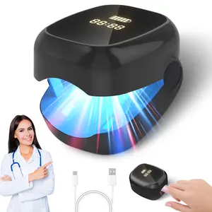 Laser treatment equipment for nail fungus - LED light device for at-home toenail and nail care, charging phototherapy for thick and discolored nails