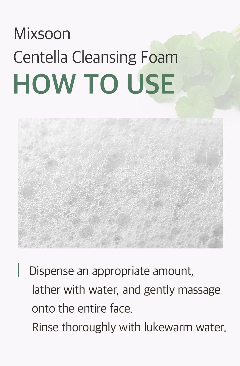 [mixsoon Official Shop] Centella Cleansing Foam 5.07 fl.oz / 150ml - Low pH cleansing foam for soothing and moisturization, Korean Glass Skin Care