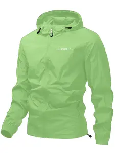 Men's Lightweight Outdoor Sun Protection Jacket, Essential Summer Casual Wear for Sports and Hiking, Fitted Plain Style