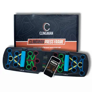 Clingman PressFrame | Push-Up Board Trainer |  Chest, Triceps, Abs & Shoulder Trainer | Portable Home Gym Strength Training Accessory