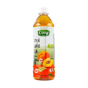 COZY Vietnamese Peach Lemongrass Green Tea 455ml - Refreshing Herbal Drink
