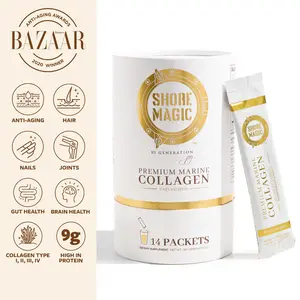 Shore Magic Premium Marine Collagen – 14 Travel Packets, Hydrolyzed from Wild Cod Skins, Supports Skin, Hair, Nails, Joints & Gut Health