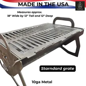Heavy-Duty Camp King Grill | Portable Flat-Pack 10-Gauge Steel Fire Pit | Texas Made Campfire Cooking