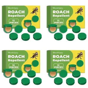 MoonSpry Roach Killer Gel Bait Pro-Grade Exterminator Indoor Outdoor Kitchen Home Dorm Effective Repellent Treatment 48 Count Trap Pest Killer