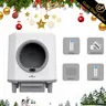 Dreamcat Smart Quiet Automatic Litter Box (80L) - Square with Flat Top, Aroma Box, Anti-Splash, Advanced Odor & Moisture Control, Smart Sensor Safety Protection, Hands-Free, Easy Setup, App Remote Control