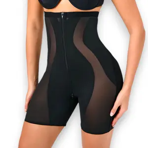 FitnFem Butt-Lifting Sculpting Shorts for Women, High Waist Tummy Control Body Shaper with Adjustable Shoulder Strap, Workout Gym Shorts