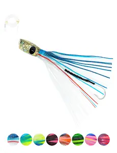BLUEWING Big Game Trolling Lure 20.8in Trolling Magic Fishing Lures Saltwater Teaser with Mono Fishing Line and Stainless Steel Fishing Hook for Wahoo Tuna Marlin Mahi Mahi