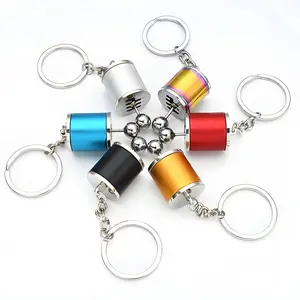 Gearbox Keychain, Six Speed Manual Transmission Stick Shift Keyring, Auto Part Creative Fidget Toy, Car Shifter Keyfob Automotive Key Chain Ring, Car Decoration Accessories