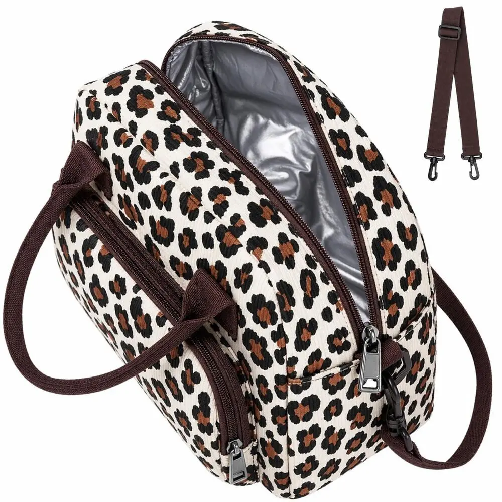 Women's Thermal Insulated Lunch Bag Cute Design Leakproof Waterproof for Office Travel and Picnic